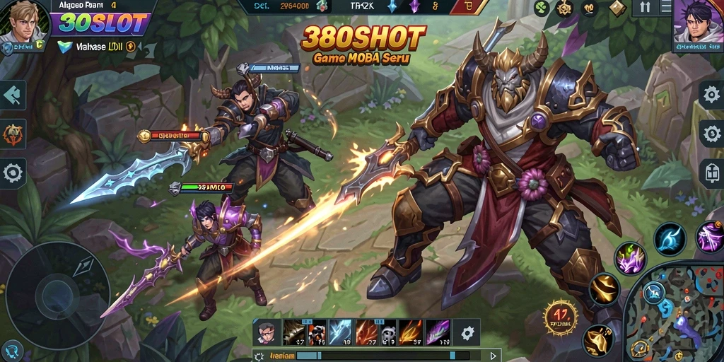 Tampilan gameplay MOBA yang mendebarkan dalam 380SLOT.