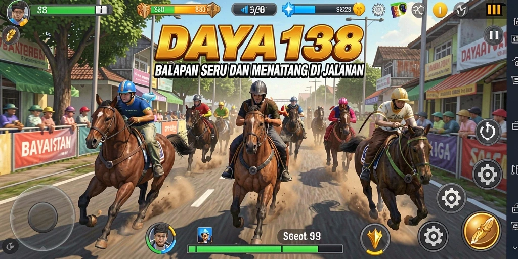 Tampilan gameplay seru dari DAYA138 yang menampilkan aksi balap cepat.