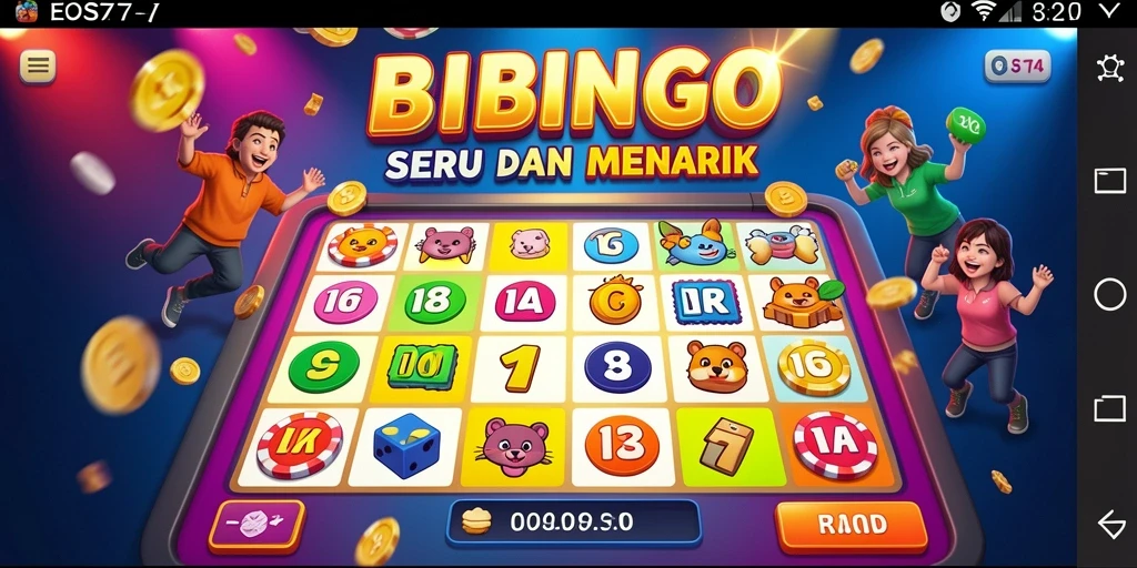 Tampilan menarik gameplay Bingo EOS77 yang penuh aksi.