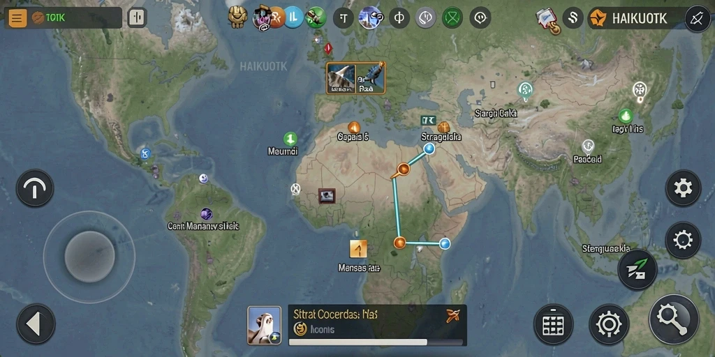 Screenshot gameplay HAIKUOTK menampilkan strategi pertempuran yang intens.