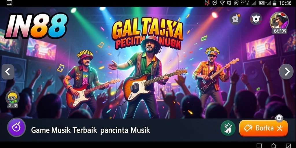 Tangkapan layar IN88 menunjukkan gameplay yang menyenangkan dan interaktif dalam membuat musik.