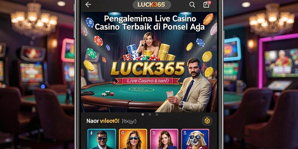 Tampilan gameplay Live Casino yang mendebarkan di LUCK365.