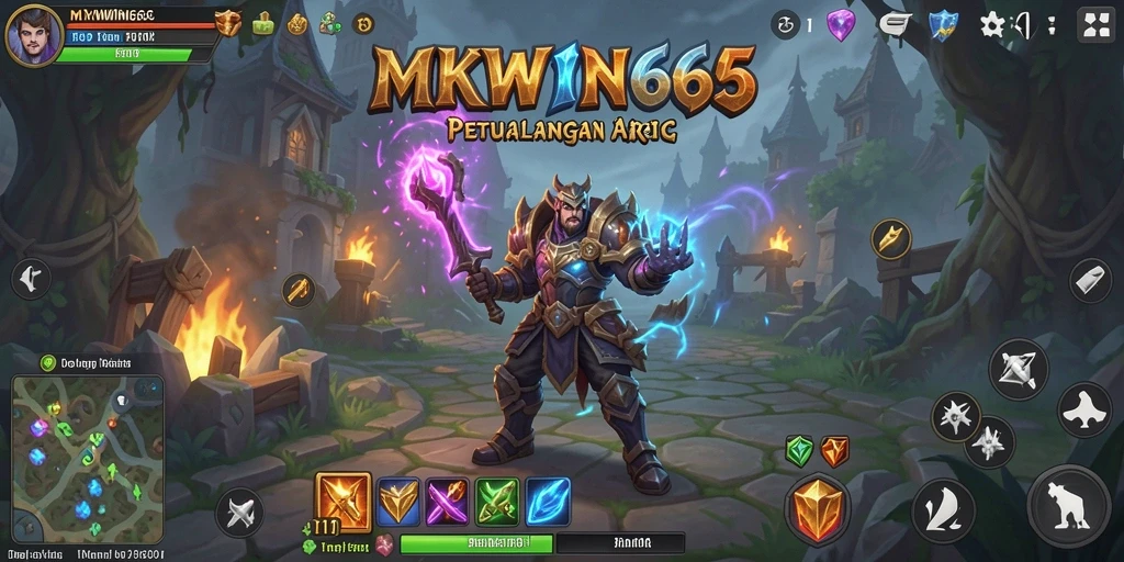 Screenshot gameplay MKWIN666 menampilkan aksi pertarungan yang mendebarkan.