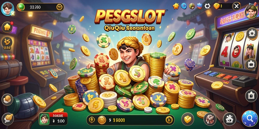 Screenshot PESGSLOT menampilkan gameplay seru permainan QiuQiu.