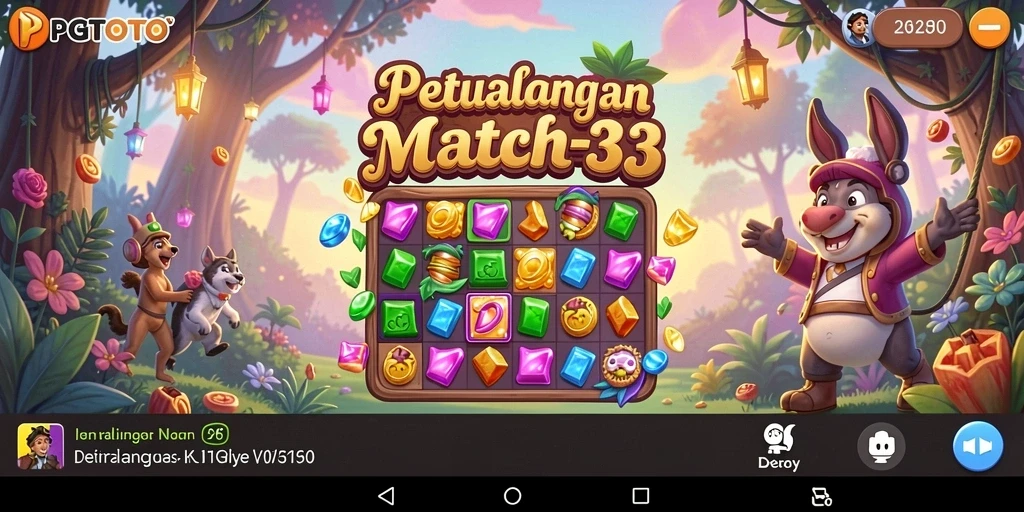 Tampilan gameplay PGTOTO dengan kombinasi objek yang seru.