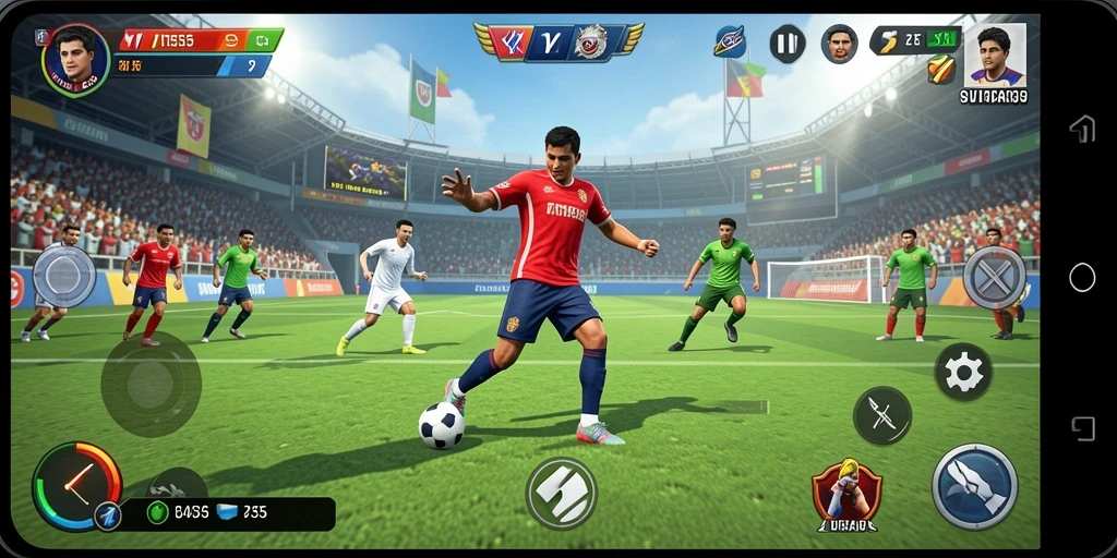 Screenshot VITA555 menampilkan aksi seru dalam pertandingan olahraga.